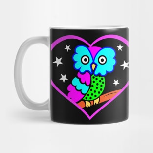 Cute Owl Valentine Heart Mug